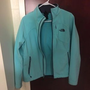 northface jacket teal colored